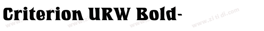 Criterion URW Bold字体转换